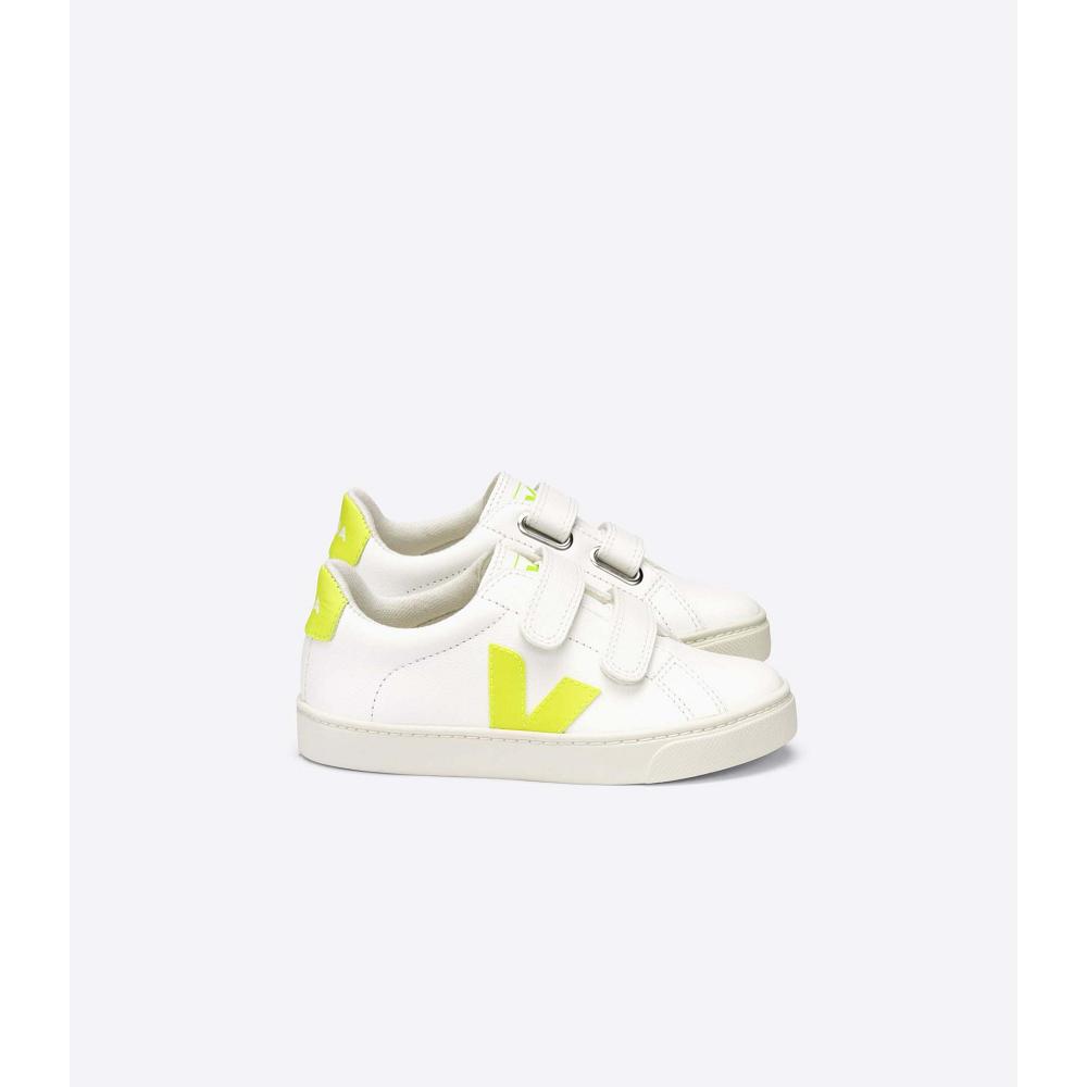 Veja ESPLAR CHROMEFREE Kids\' Shoes White/Green | NZ 726GSO